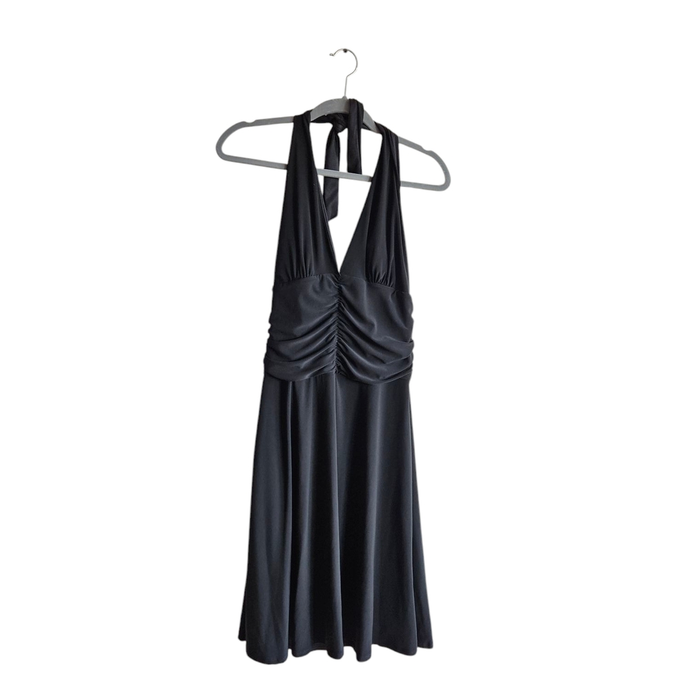 Elegant Black Halter Dress